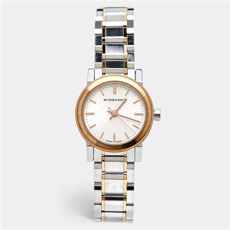 burberry the city bu9205 silver classic women's watcc|Burberry BU9205 Ladies Two Tone The City Watch.